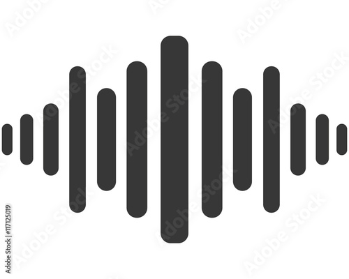 flat design music soundwave icon vector illustration