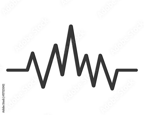 flat design music soundwave icon vector illustration