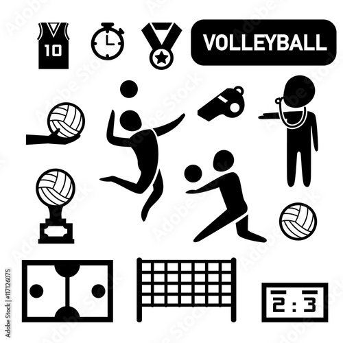 isolated volleyball icon