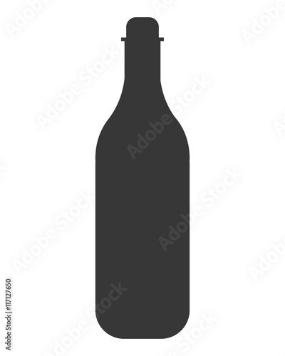 flat design soda bottle icon vector illustration