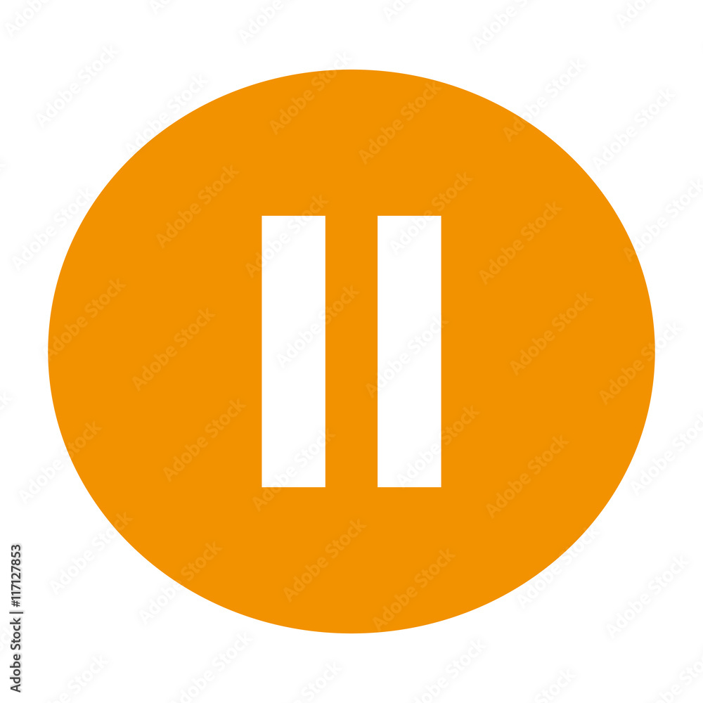 flat design pause sign icon vector illustration flat design pause sign icon vector illustration