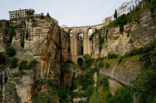 Puente Nuevo & Río Guadalevín waterfall in Ronda, Spain