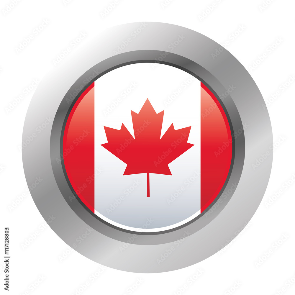 flat design canadian badge icon vector illustration flat design canadian badge icon vector illustration