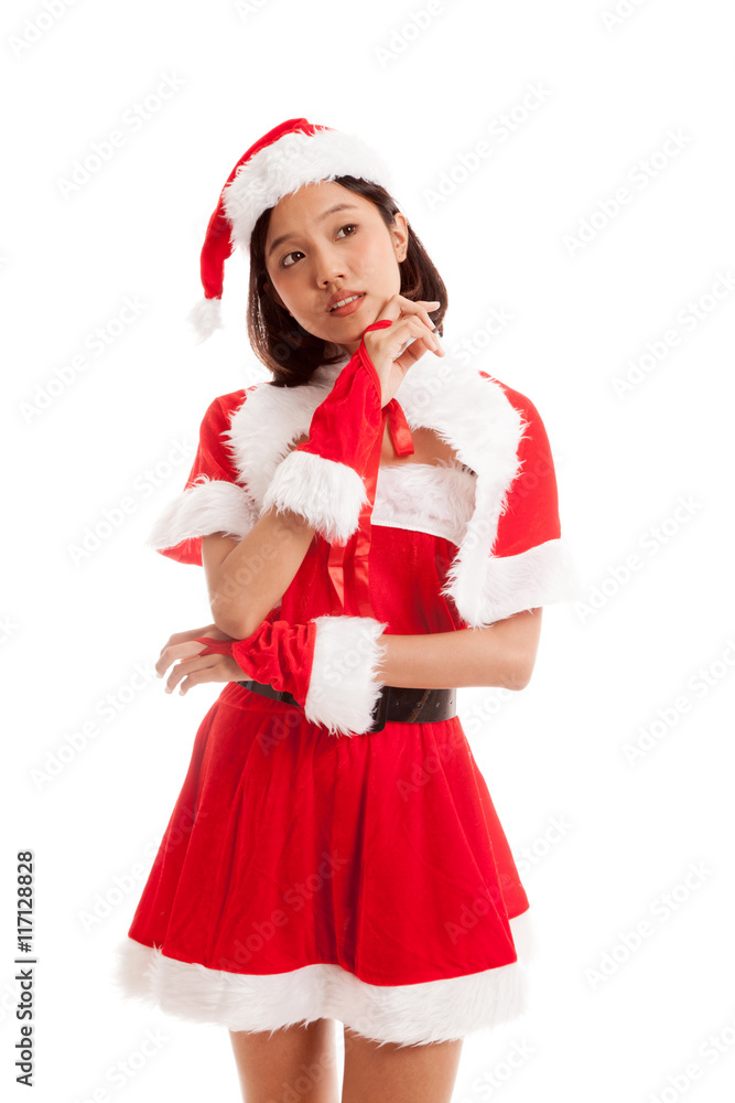Asian Christmas Santa Claus girl Asian Christmas Santa Claus girl