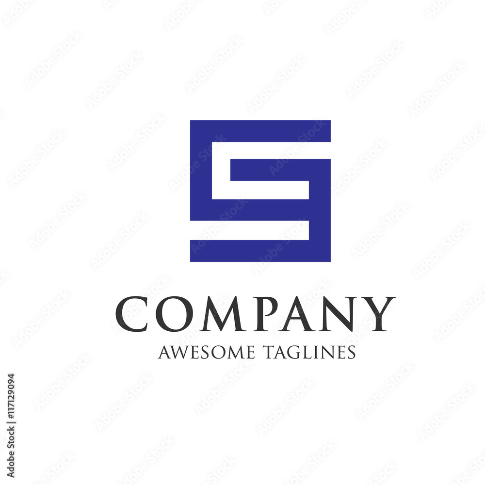 creative letter GE logo vector square concept creative letter GE logo vector square concept