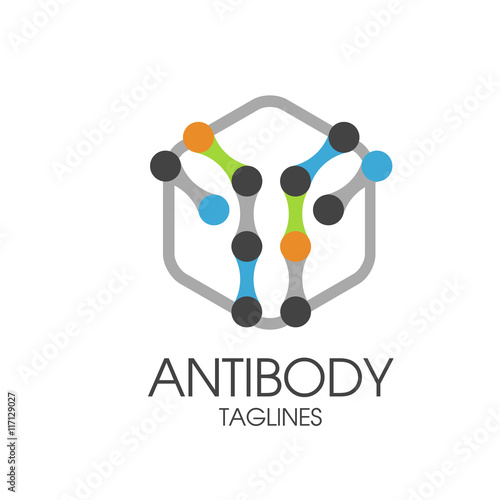antibody,  immunoglobulin IgG antibody molecule logo vector