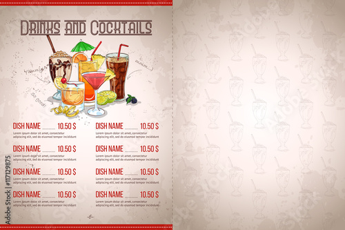 Color horisontal menu design