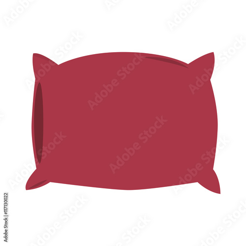 flat design single pillow icon vector illustration