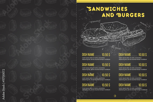 Scetch horisontal menu design