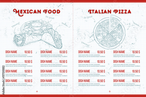 Scetch horisontal menu design