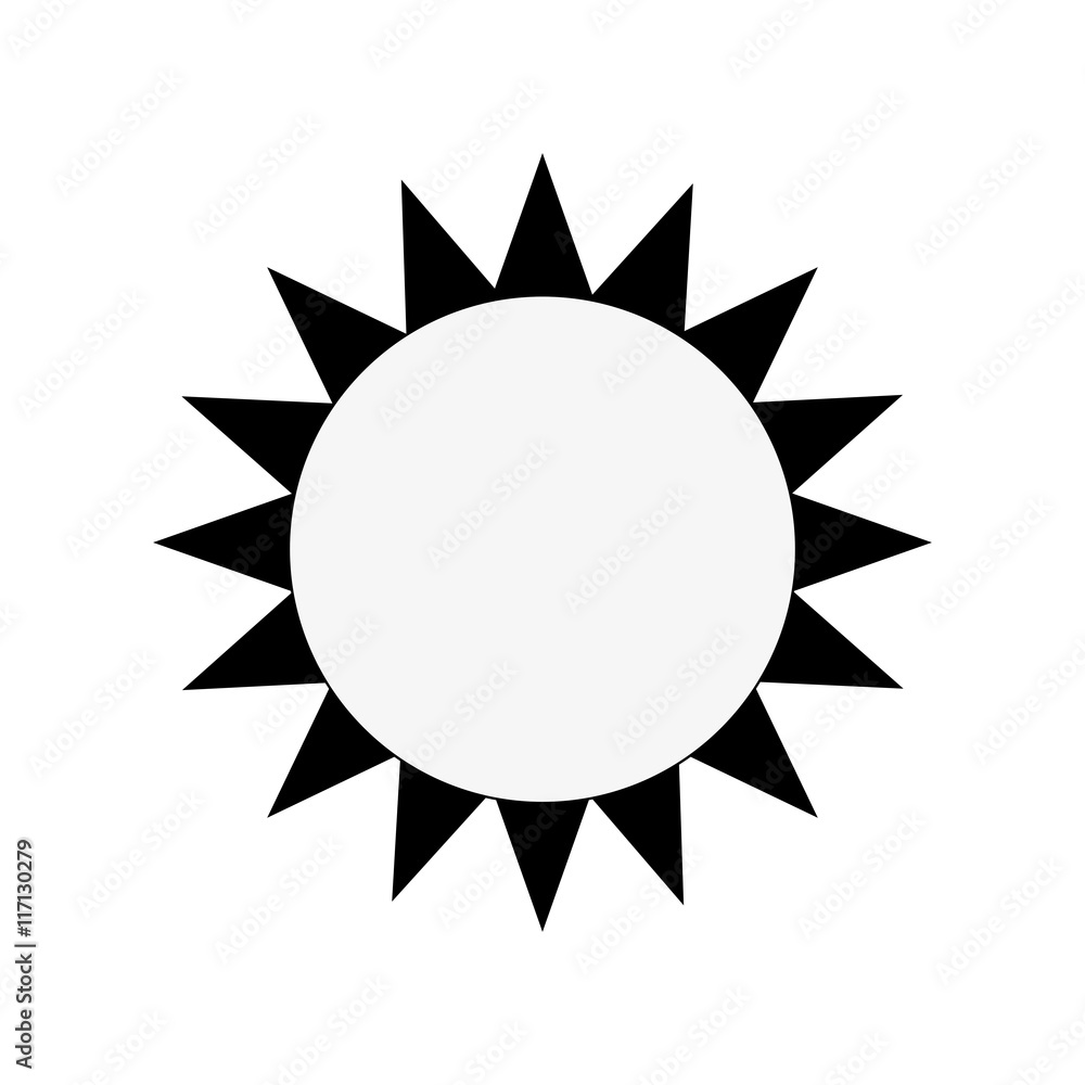 flat design single sun icon vector illustration flat design single sun icon vector illustration