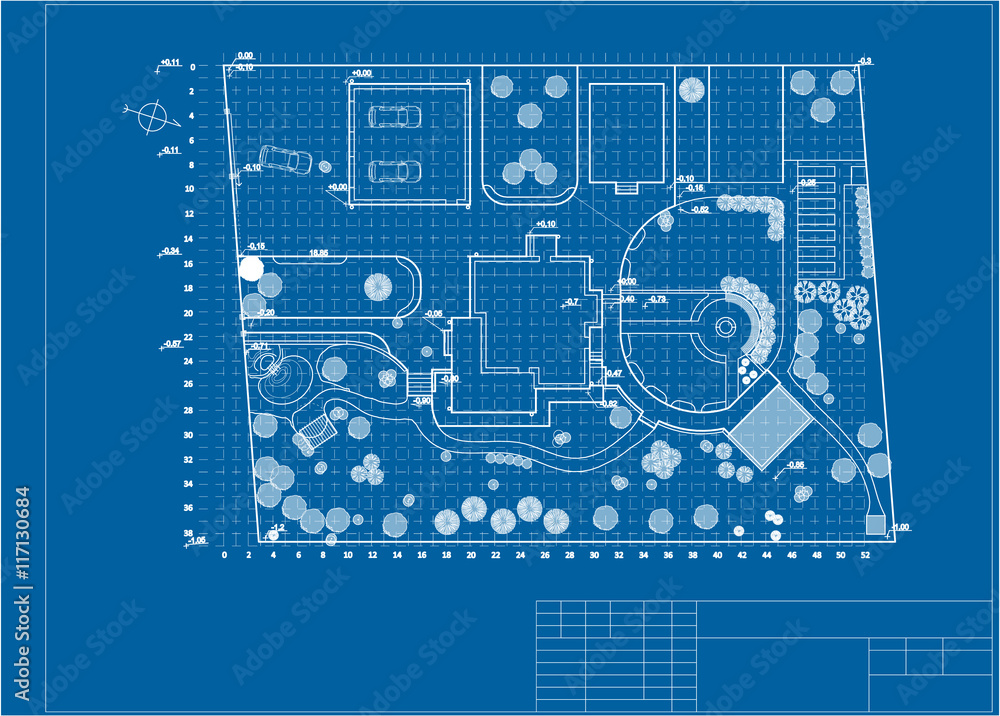 Fototapeta premium Plan of garden land