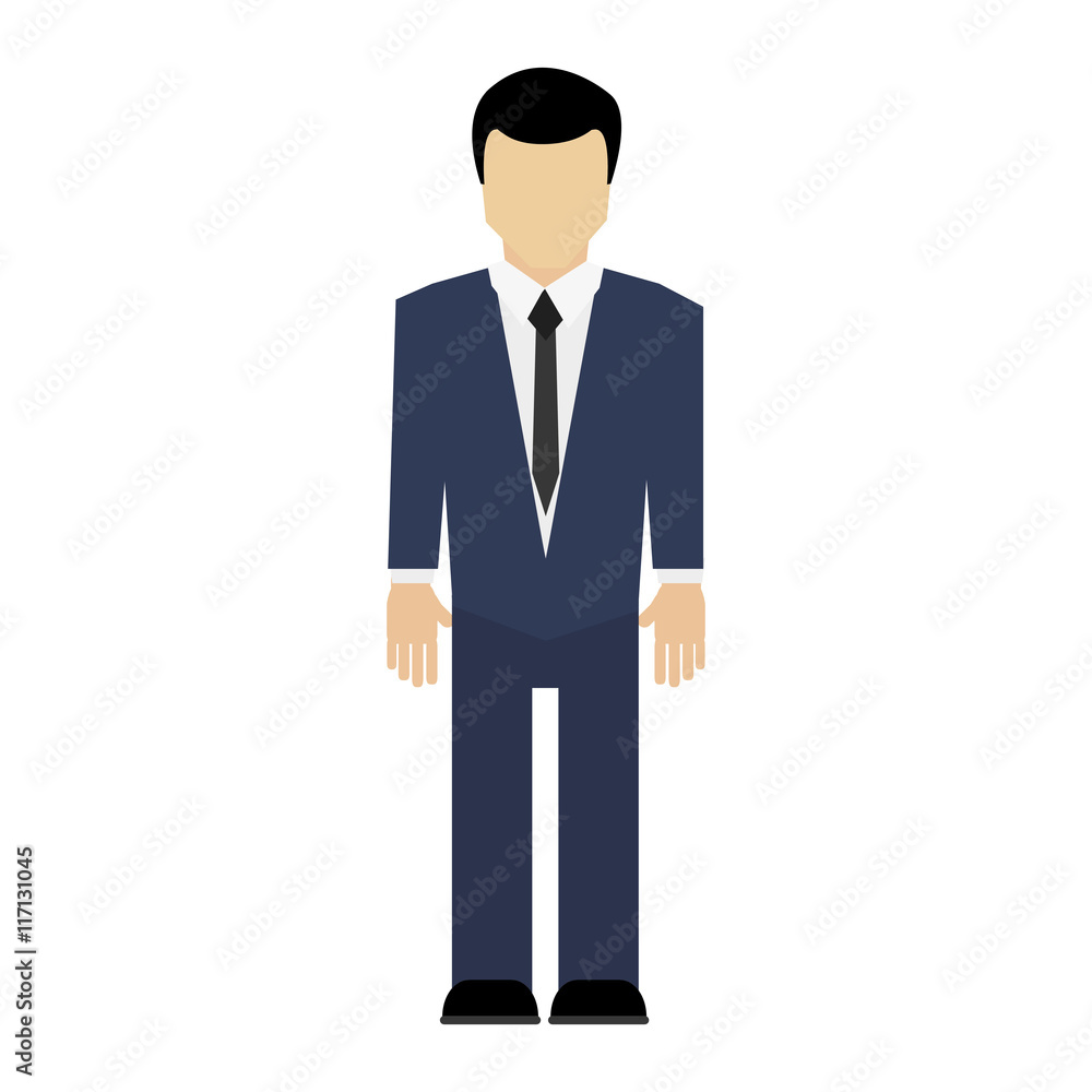flat design businessman standing icon vector illustration flat design businessman standing icon vector illustration