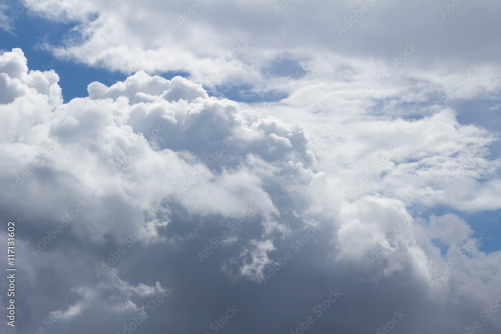 White clouds raged and blue sky White clouds raged and blue sky