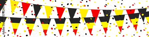Banner. Garlands, pennants, Belgium. Belgian festival