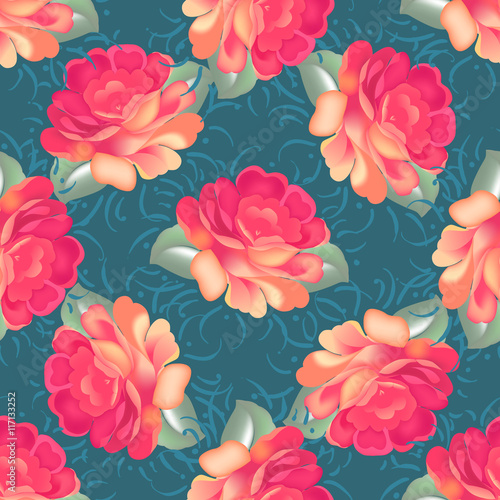 Seamless pattern in russian traditional style.