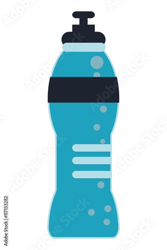 flat design sports water bottle icon vector illustration