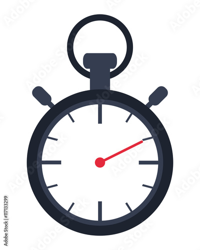 flat design analog chronometer icon vector illustration