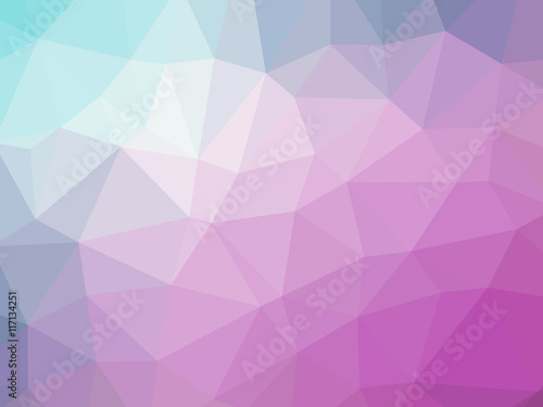 Abstract teal purple pink gradient polygon shaped background