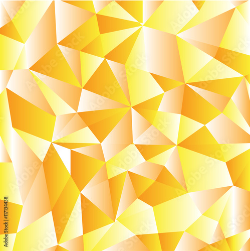 Orange abstract geometric pattern vector background formed with gradient triangles