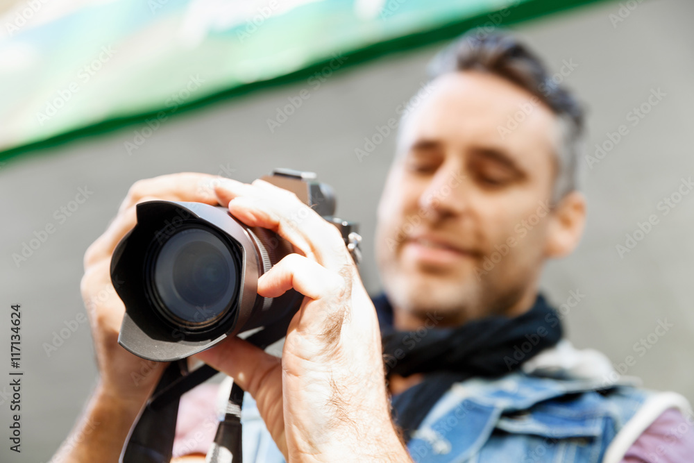 Male photographer taking picture Male photographer taking picture