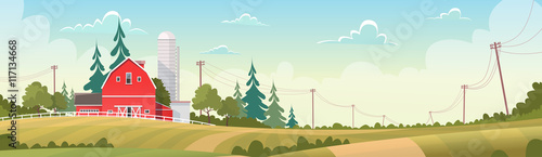 Agriculture And Farming, Farmland Countryside Landscape