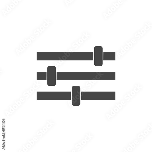 Sliders or faders control board, Fader icon