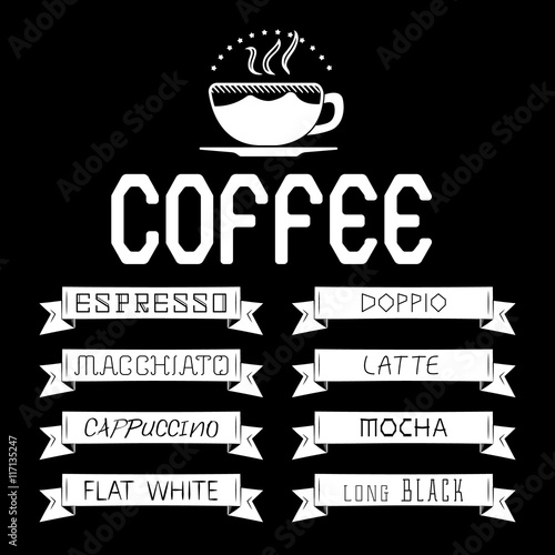 coffee menu text