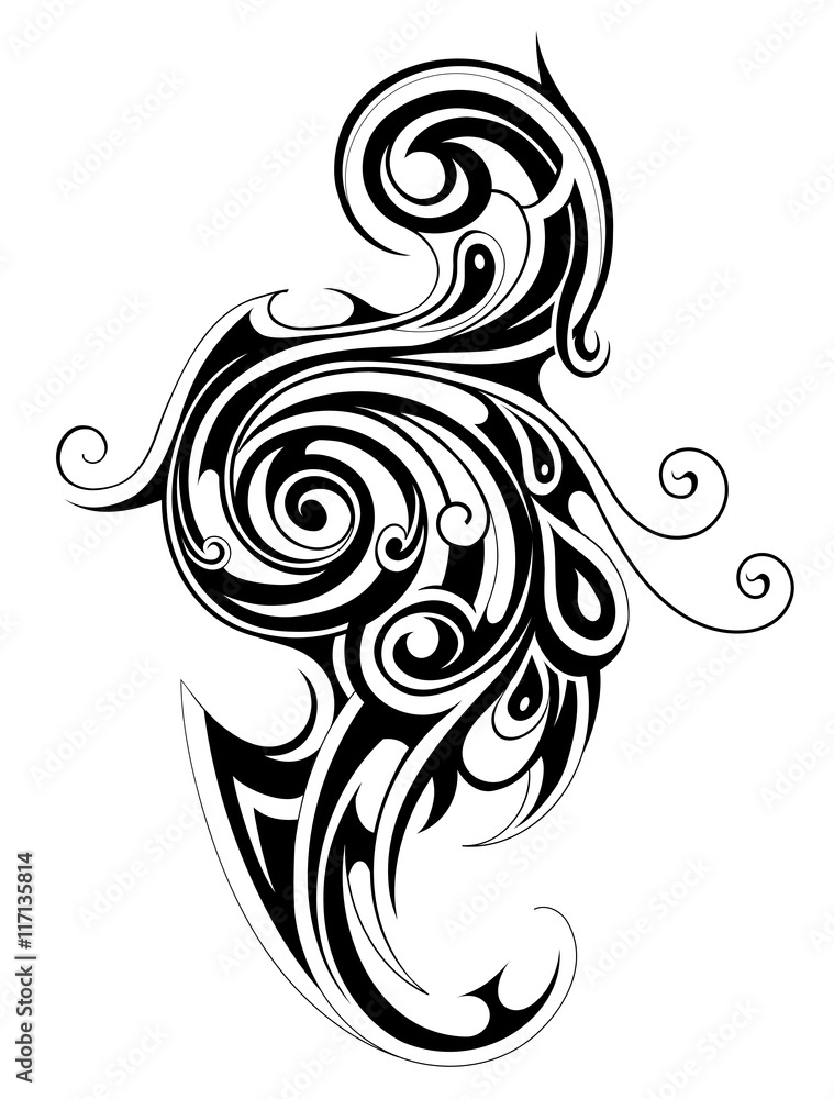 Fototapeta premium Elegant tribal tattoo