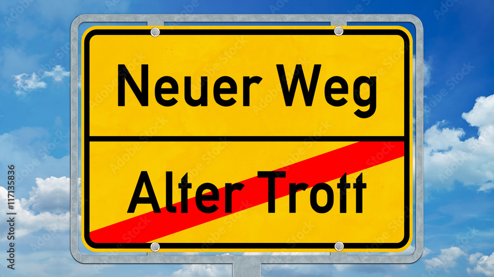 osg22 OrtsSchildGrafik osg - Ortsschild mit der Aufschrift Alter Trott oder Neuer Weg - 16zu9 g4586 osg22 OrtsSchildGrafik osg - Ortsschild mit der Aufschrift Alter Trott oder Neuer Weg - 16zu9 g4586