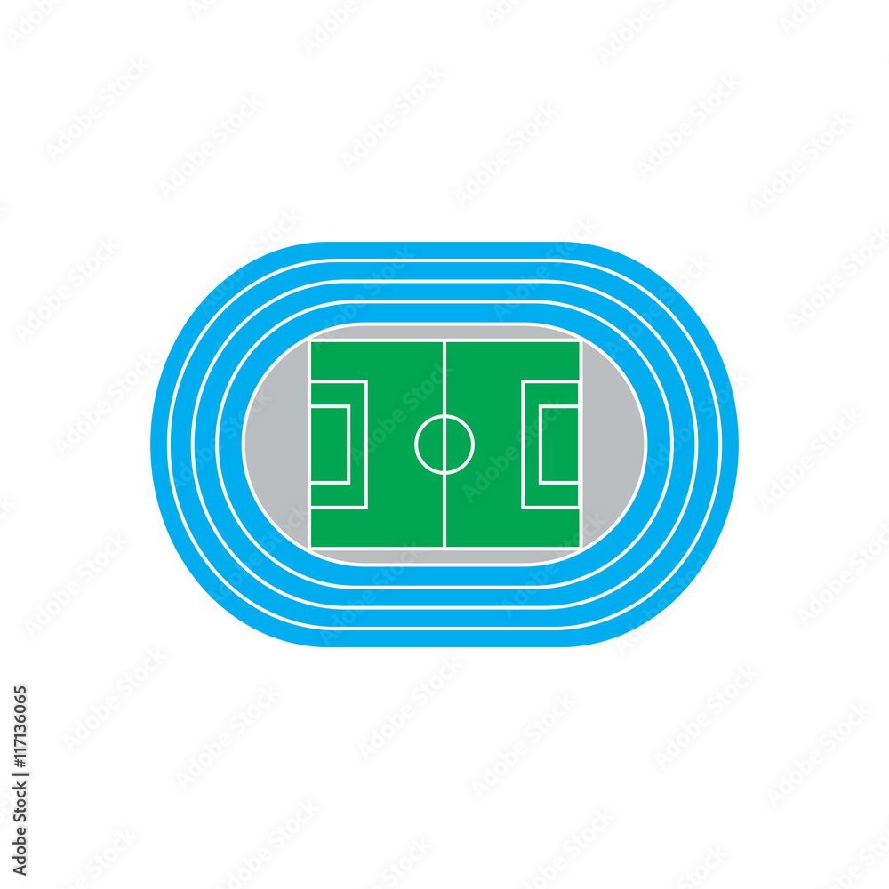 Stadium icon. Running track Stock Vector | Adobe Stock