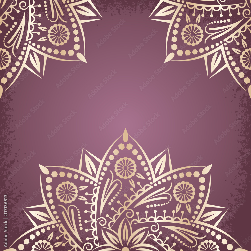 Mandala gold, ramadan background