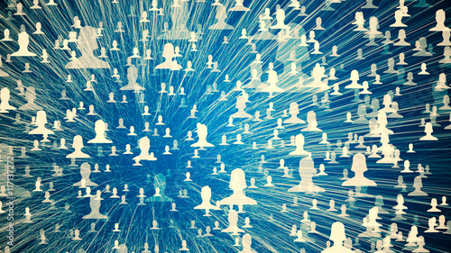 connected avatars of men and women