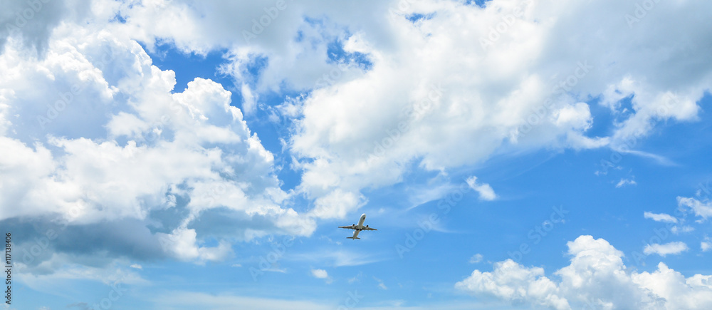 Airplane in the sky and cloud at sunrise.
Plane crossing a cloud vignette Airplane in the sky and cloud at sunrise.
Plane crossing a cloud vignette