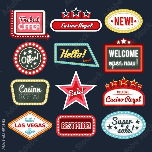 Casino and stores label collection