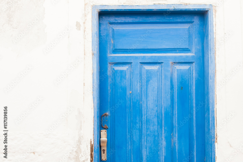 vintage blue door
