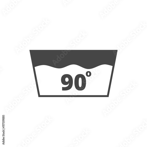 Wash icon, Machine washable at 90 degrees symbol