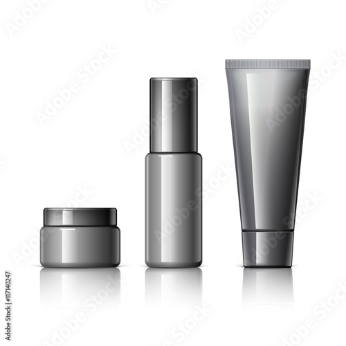 Realistic Cosmetic bottle can sprayer container.