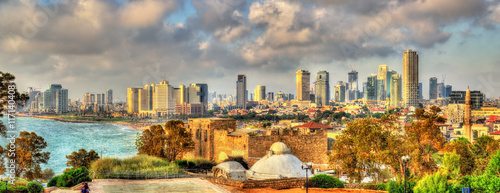 Fotografia Panorama of the Mediterranean waterfront in Tel Aviv