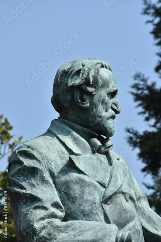 Giuseppe Verdi Statue in Busseto, Parma, Italy © Simona Pezzi