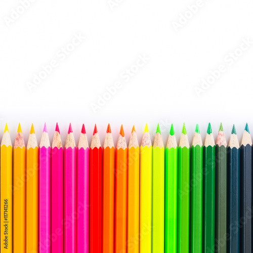 Colorful wooden crayon