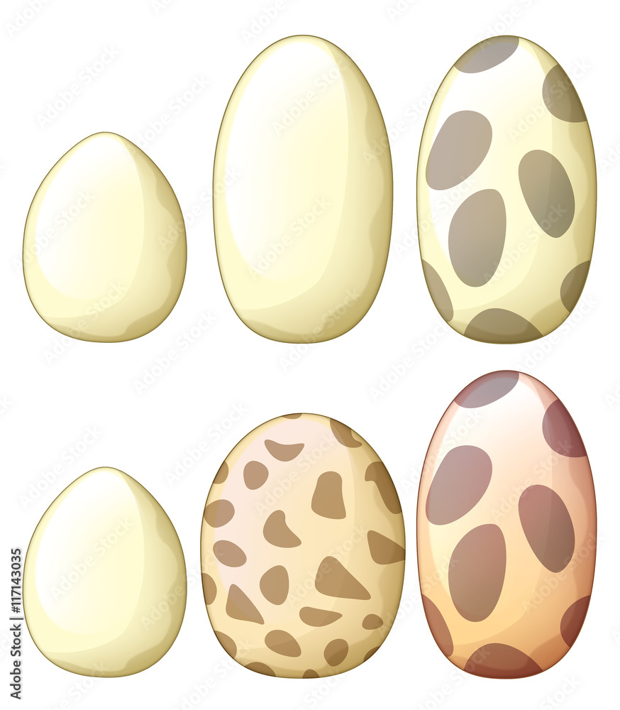 Cartoon dinosaur eggs - isolated - illustration for children Cartoon dinosaur eggs - isolated - illustration for children