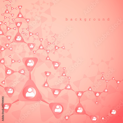 Global Network Background - Vector Illustration, Graphic Design Useful For Your Design