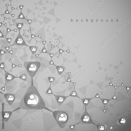 Global Network Background - Vector Illustration, Graphic Design Useful For Your Design
