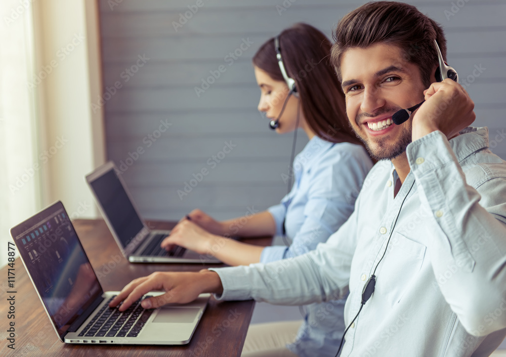 Beautiful business couple working Beautiful business couple working