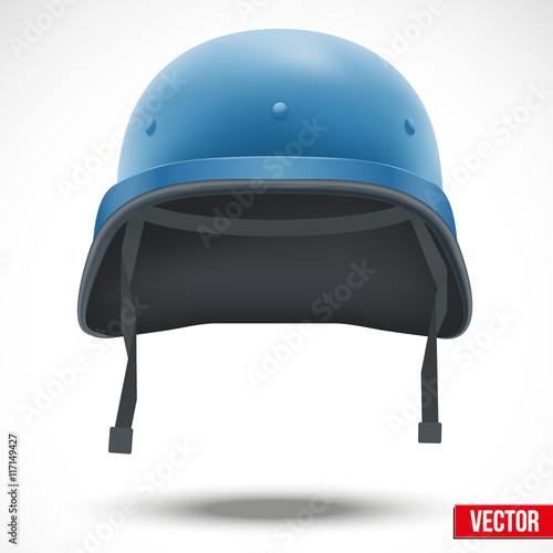 Military helmet of United Nations vector