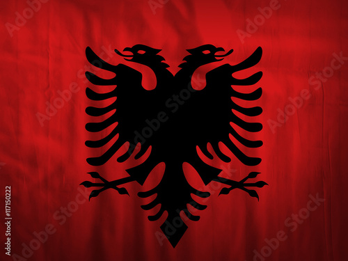 Fabric Albania flag background