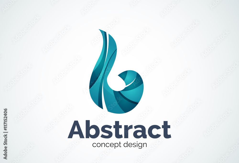 Abstract swirl logo template, smooth elegant shape concept Abstract swirl logo template, smooth elegant shape concept