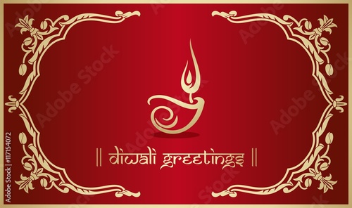 Oil lamp, Diwali greetings , royal Rajasthan, India