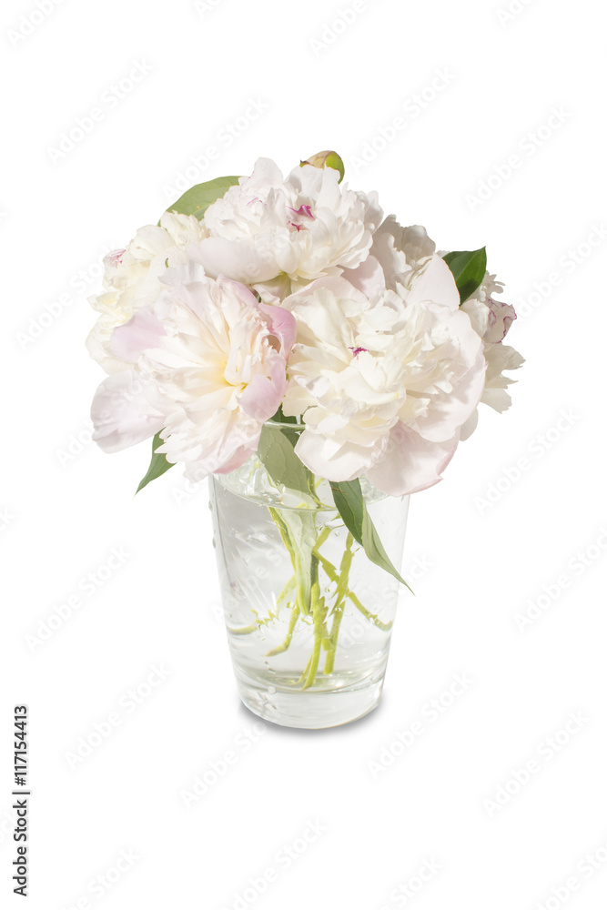 a bouquet of peonies